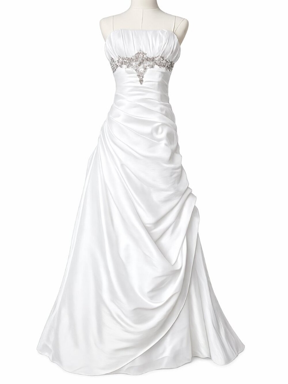 Private Label Occasion Corset Wedding Dress Size 4 White Beaded